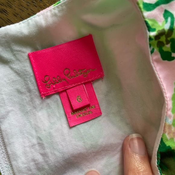 Lilly Pulitzer Girls Alexandra Cotton Dress Multi Via Amore Spritzer - Picture 10 of 10